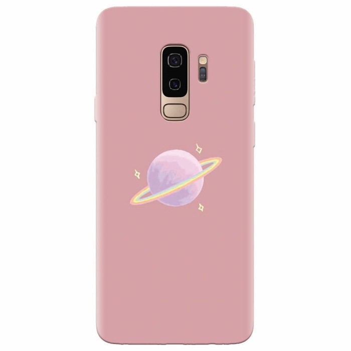 Husa silicon pentru Samsung S9 Plus, Saturn On Pink