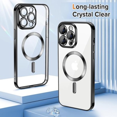 Husa pentru iPhone 13 Pro Max - Techsuit Luxury Crystal MagSafe - Black foto