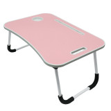 Masuta pliabila pentru laptop Pink, 60 x 40 x 27 cm, suport pahar, General