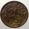 1.932 JETON GERMANIA 20 PFENNIG WERTH-MARKE SS