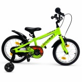 Cumpara ieftin Bicicleta pentru copii Devron Cosmo 16 inch, verde, cu roti ajutatoare