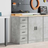 vidaXL Dulap depozitare garaj Beton Gri 30x51x85 cm lemn masiv de pin
