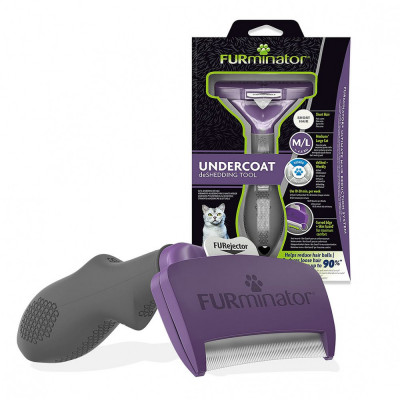 FURminator Short Hair deShedding Tool Large Cat foto