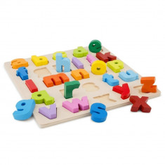 Puzzle Alfabet litere mici, 2 ani+, +24 luni, New Classic Toys