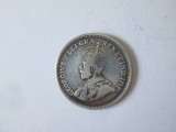 Rara! Cipru 4 1/2 Piastres 1921 argint cu patina frumoasa regle George V,diametrul=19 mm,greutate=2.80 grame, Europa