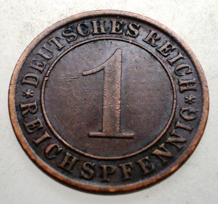 B.146 GERMANIA WEIMAR 1 REICHSPFENNIG 1931 A