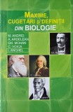 Maxime, Cugetari si Definitii din Biologie - Ion Anghel. Carte