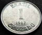 Cumpara ieftin Moneda 1 CRUZADO - BRAZILIA, anul 1987 *cod 1854 B, America Centrala si de Sud