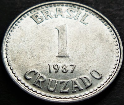 Moneda 1 CRUZADO - BRAZILIA, anul 1987 *cod 1854 B foto