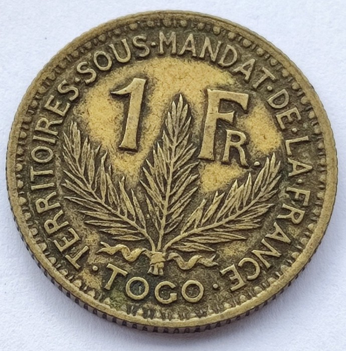 301. Moneda Togo 1 franc 1924