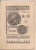 Revista Realitatea Ilustrata nr. 19 din mai 1934