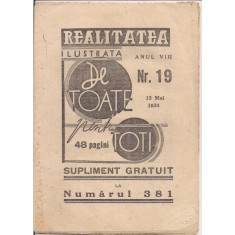 Revista Realitatea Ilustrata nr. 19 din mai 1934