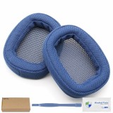 Set 2 bureti pentru casti Logitech G533 / G433 / G432 / G233 - Albastru, Plasa, Spuma cu memorie