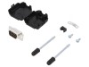Mufă D-Sub PIN 9 tată lipire cablu negru - Kit complet