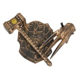 Set Armura Viking, ciocan, scut, gheara, pentru copii 3 ani+