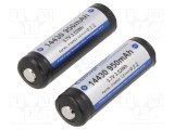 Acumul: Li-Ion 14430,4/5AA 3,7V 950mAh &Oslash;14,3x45,8mm 1,8A