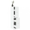 Gossi dulap de farmacie, alb, 30x41x144,5 cm, lemn prelucrat