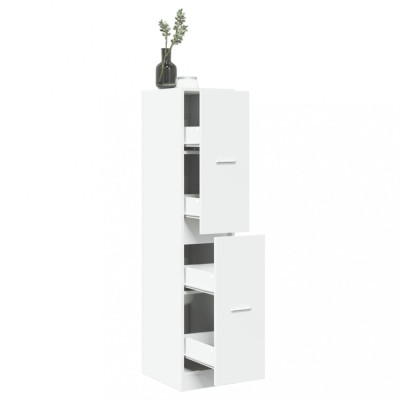 Gossi dulap de farmacie, alb, 30x41x144,5 cm, lemn prelucrat foto