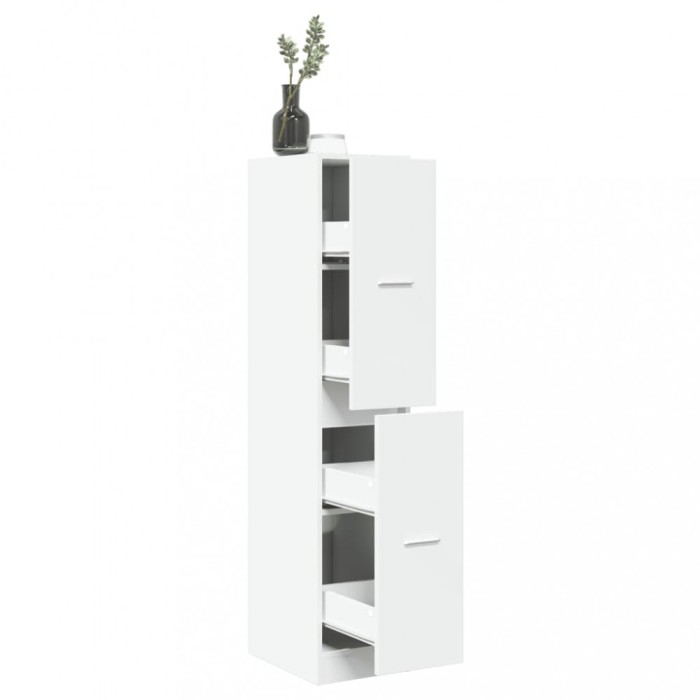 Gossi dulap de farmacie, alb, 30x41x144,5 cm, lemn prelucrat