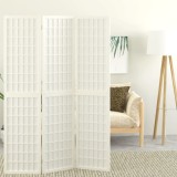 Paravan pliabil de cameră 3 panouri alb 120x170 cm stil japonez