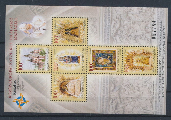 UNGARIA 2004 Ziua catolicilor Bloc numerotat de 6 timbre nestampilate