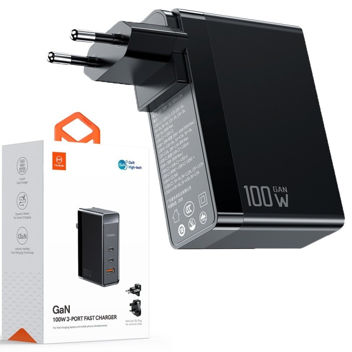 Mcdodo Fast Charger Power Supply Cube 3X Usb-C Pd Usb-A Gan 100W
