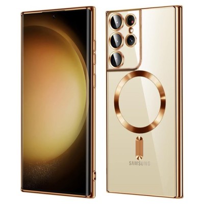 Husa pentru Samsung Galaxy S21 Ultra 5G - Techsuit Luxury Crystal MagSafe - Gold foto