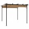 Pergola cu acoperis retractabil gri taupe 3x3 m otel 180 g/m&sup2;