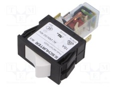 &Icirc;ntrerupător de supracurent SCHURTER 16A 1 pol SNAP-IN TA45 2P MCB alb