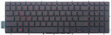 Tastatura Laptop, Dell, Vostro 5568, iluminata, rosie, layout US