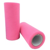 Tul Decorativ, 15 cm Latime, 22 cm Lungime, din Poliester, Roz