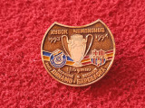 Insigna meci fotbal DINAMO KIEV-FC BARCELONA (Champions League 1993-1994)