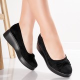 Cumpara ieftin Pantofi Dama cu Platforma Negri din Piele Ecologica Intoarsa Jela, 35