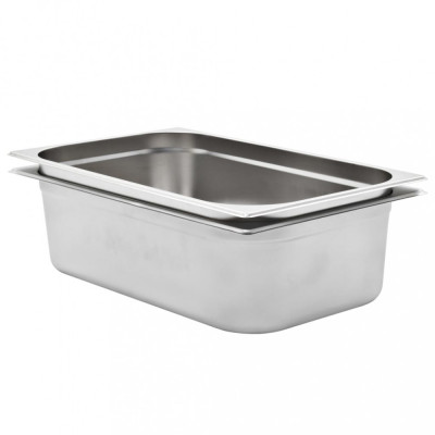 vidaXL Recipiente Gastronorm 2 buc. GN 1/1 150 mm oțel inoxidabil foto