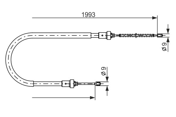 BOSCH 1 987 482 233 Cablu, frana de parcare