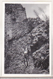 Bnk foto Ruinele cetatii Soimos Lipova 1966, Alb-Negru, Romania de la 1950, Cladiri