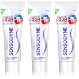 Sensodyne Sensitivity &amp; Gum Whitening pasta de dinti pentru albire pentru a proteja dintii si gingiile 3x75 ml