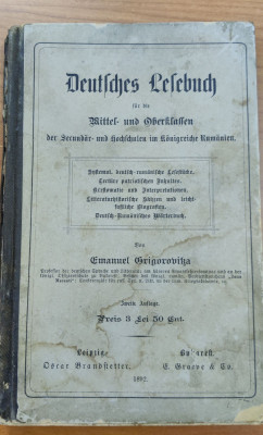 Emanuil Grigorovitza - Manual german (Leipzig 1892) foto