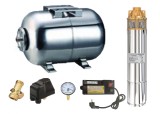 Kit complet sistem hidrofor, pompa submersibila Raider WP41/50, rezervor de 50 litri din inox, presostat, racord 5 cai, manometru, 070148/50I