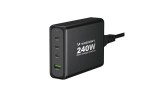 Wozinsky GaN WGCSB 240W USB-A / 3 x USB-C &icirc;ncărcător de perete - negru