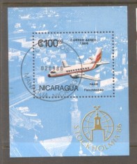 Nicaragua 1986 Aeroplanes perf. sheet Mi.B168 used TA.088