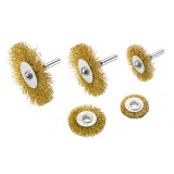 Set 5 perii conice din sarma ondulata pentru masina de gaurit Verto
