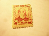 Serie 1 val. Spania 1933 - 100 Ani Manuel Ruiz Zorrilla - Politician , val. 25C, Nestampilat