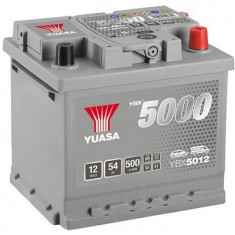Baterie Yuasa 12V 54AH/500A YBX5000 Silver SMF de înaltă performanță (R+ Standard) 207x175x190 B13 (pornire)
