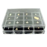 Cumpara ieftin Cutie inele 16 spatii din material acrilic transparent
