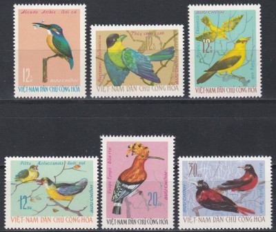 Vietnamul de Nord 1966 - Păsări, MNH foto