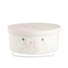 Cutie trusou decorata dantela roz NK-TR-004-C