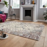 Covor Model Sonata 22041-162, Marime 80 x 150 cm, Bej, Gri, Inaltime Fir 10 mm, Antialergic, Polipropilena, Living, Dormitor, Sufragerie, Birou