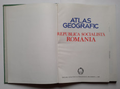 Atlas Geografic Republica Socialista Romania 1985 - Fara Supracoperta - 6 poze foto