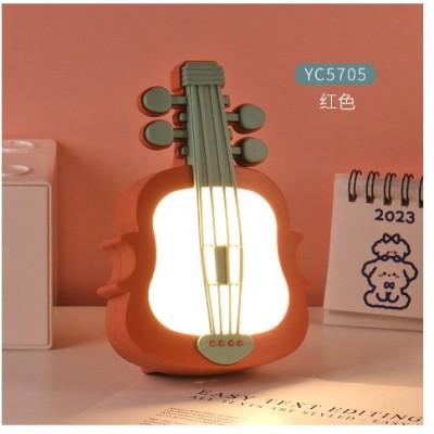 Lampa de Veghe, Flippy, cu Protectie pentru Ochi, Model Violina, Lumina Calda, Verde/ Rosu foto